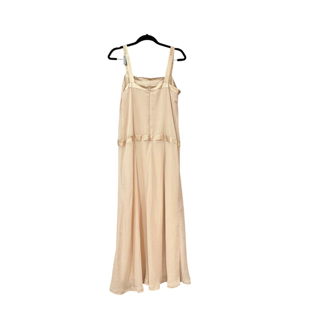 Y2K Vintage Dress Women 12 Beige - Picture 2 of 3